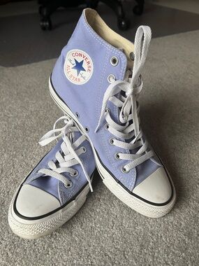 Converse High Top Sneakers - Light Purple and White